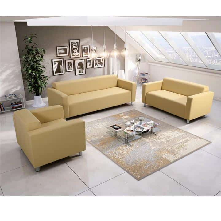 Křeslo, ekokůže béžová, HOMKER 0000149837 Tempo Kondela