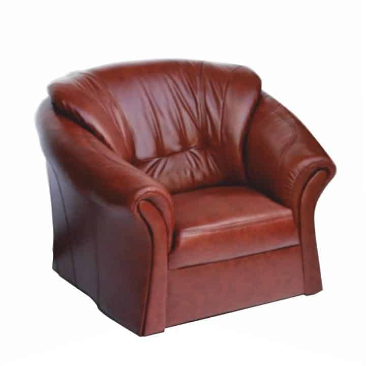 Křeslo, kůže / ekokůže červeno hnědá, LAREDO 0000158750 Tempo Kondela