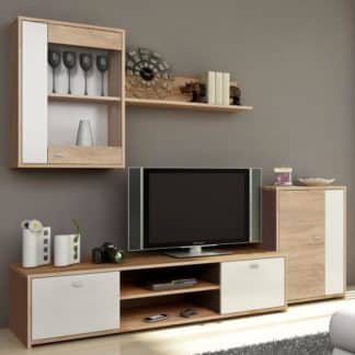 Obývací stěna, dub sonoma / bílá, GENTA 0000173908 Tempo Kondela