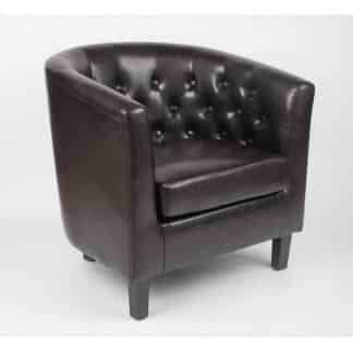 Křeslo, tmavohnědá ekokůže, MARON 0000150083 Tempo Kondela