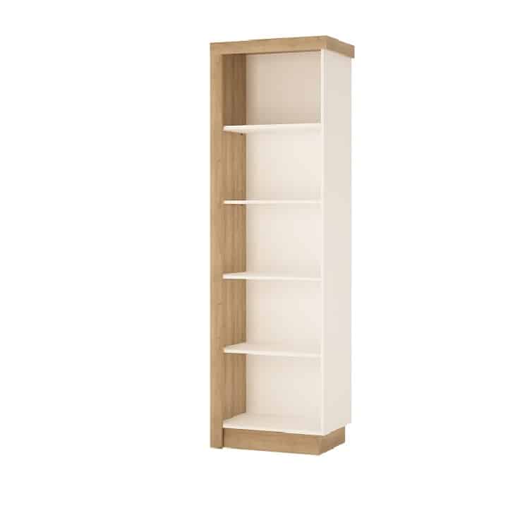 Regál pravý LEONARDO LYOR01 dub riviera / bílá Tempo Kondela