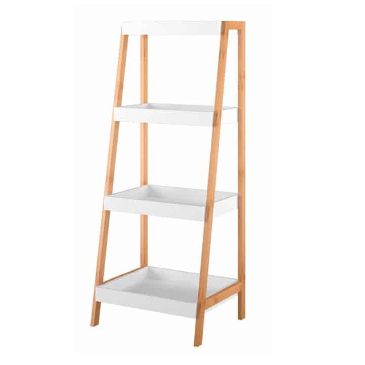 Regál REGO 2 bambus / bílá Tempo Kondela