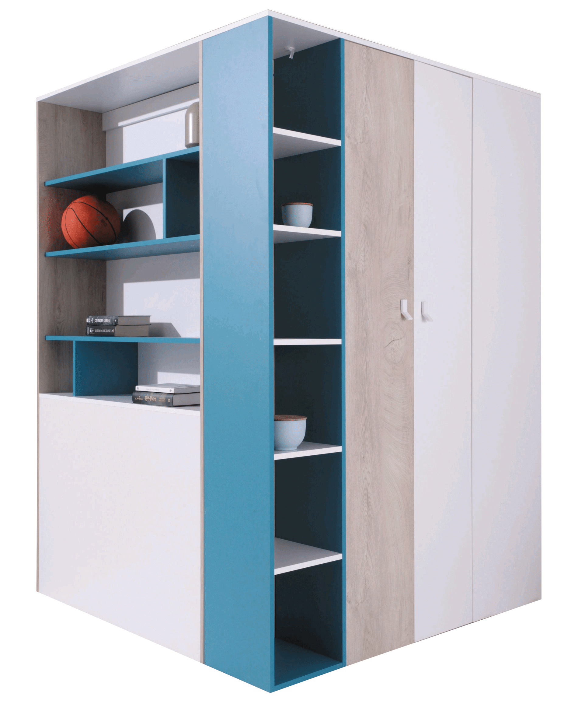 Kombinovaná rohová šatní skříň Planet 1