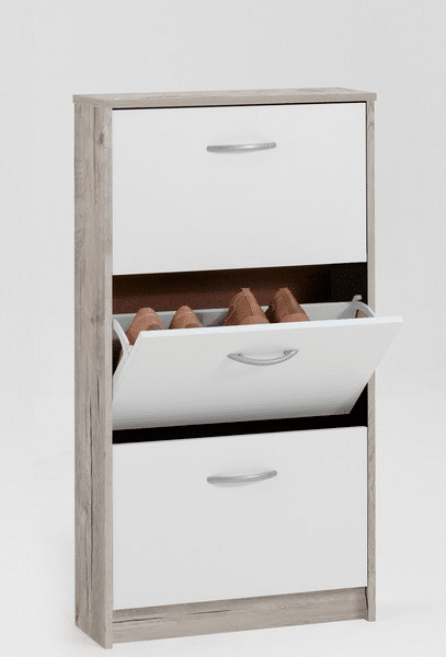 Botník Step 3, pískový dub/bílá