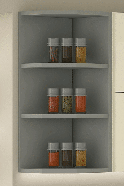 Horní rohový kuchyňský regál Karmen 30GZAK, 30 cm