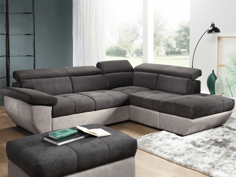 Rohová sedací souprava Speedway 2-OTM, béžová/šedá látka