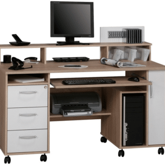 Psací stůl Model 9475, dub sonoma/bílý