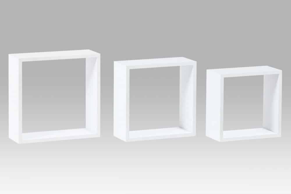 Nástěnná polička P-008 WT2 bílá sada 3 ks Autronic