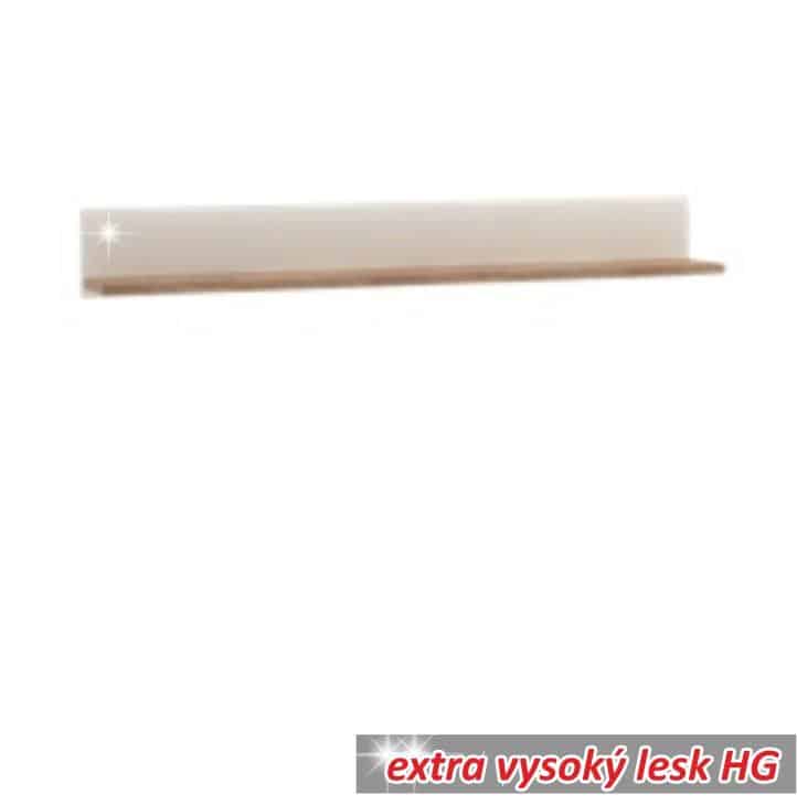 Police LYNATET TYP 60 bílá vysoký lesk / dub sonoma tmavý truflový Tempo Kondela