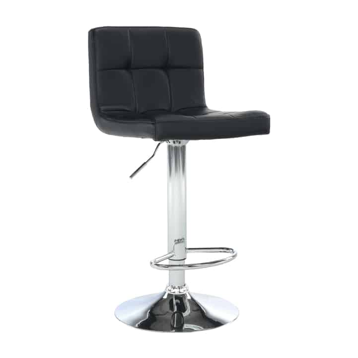 Barová židle KANDY NEW eko kůže / chrom Tempo Kondela Černá