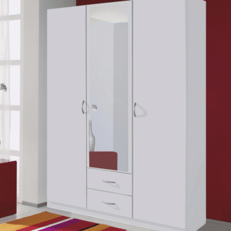 Šatní skříň Case, 136 cm, bílá