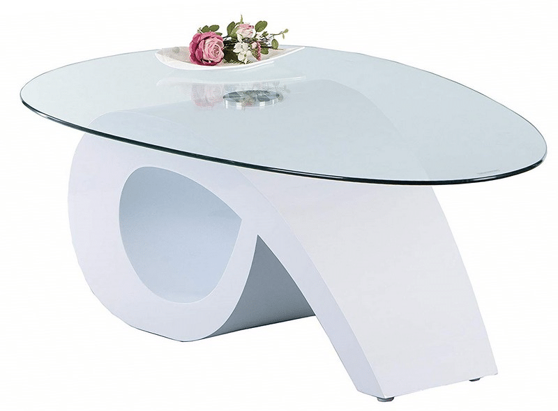 Konferenční stolek Walker, bílý lesk