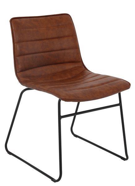 Jídelní židle Rudul, hnědá ekokůže