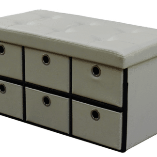 Úložná lavice Rastor, béžová ekokůže