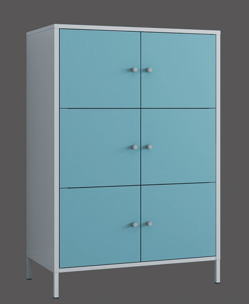 Skříňka Funny, bílá/světle modrá