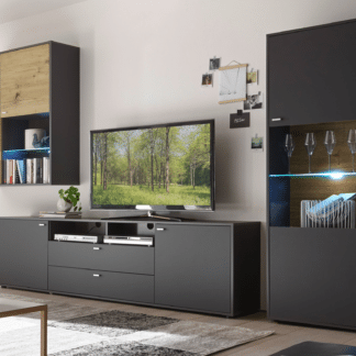 Obývací stěna Cleveland, s osvětlením