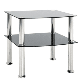 Odkládací stolek Katja 2, černé sklo