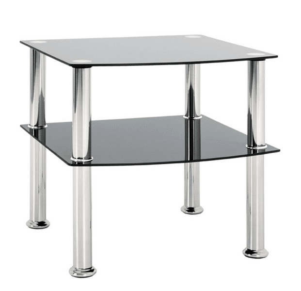 Odkládací stolek Katja 2, černé sklo