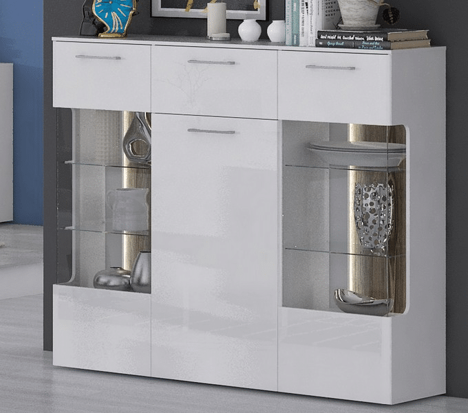 Vysoká komoda Babila, s osvětlením