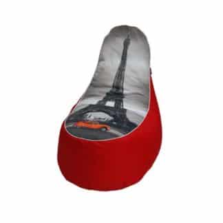 Sedací vak, látka červená, SHERIFF EIFFEL 0000086225 Tempo Kondela