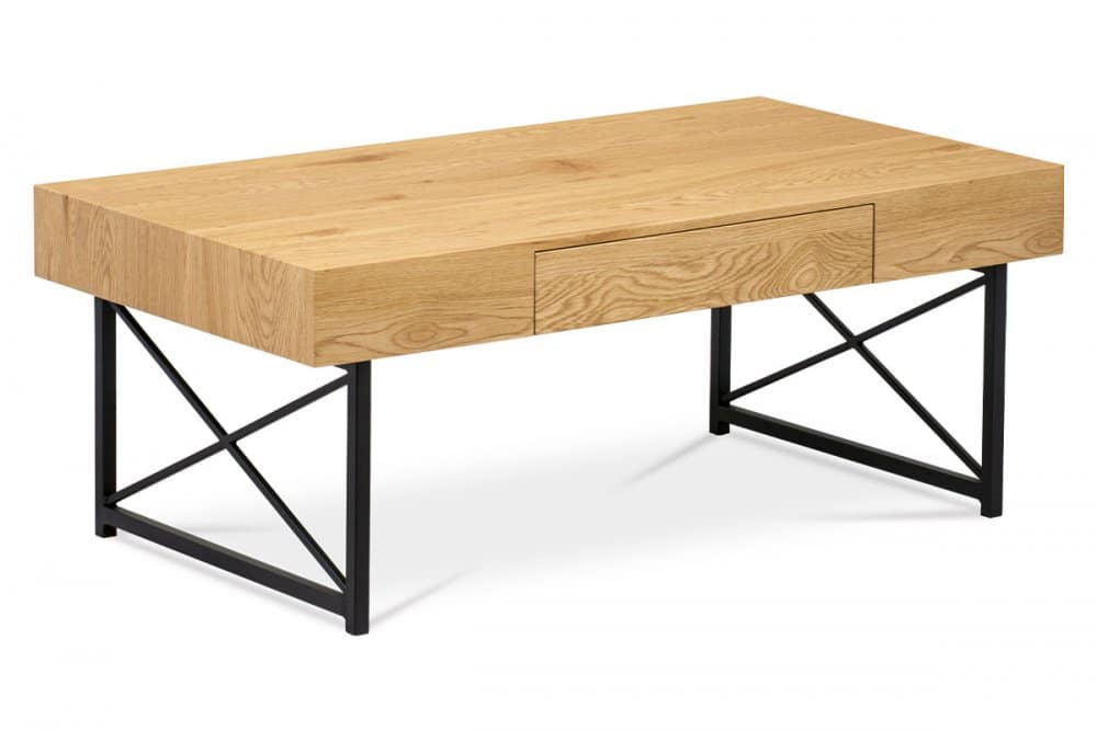 Konferenční stolek AHG-384 OAK divoký dub / černá Autronic