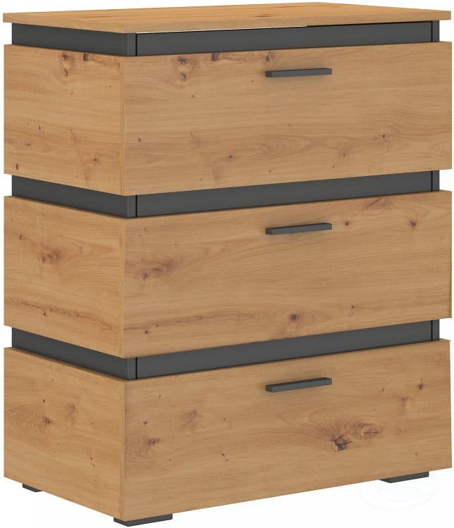 Komoda Faro 3S dub artisan s tichým dovíráním - FALCO