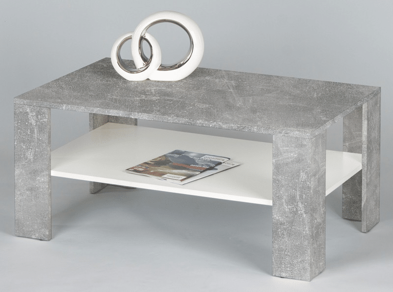 Konferenční stolek Joker, beton/bílá