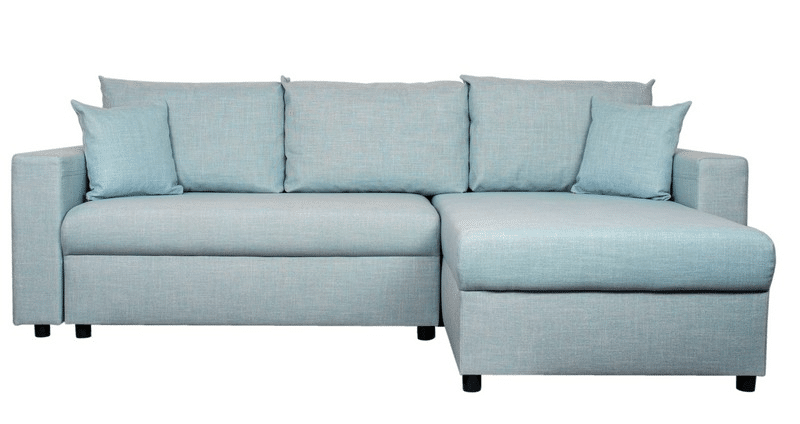 Rohová sedací souprava Memory, světle modrá látka