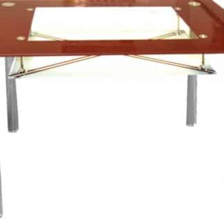 Jídelní stůl Cristal skleněný vínový - FALCO