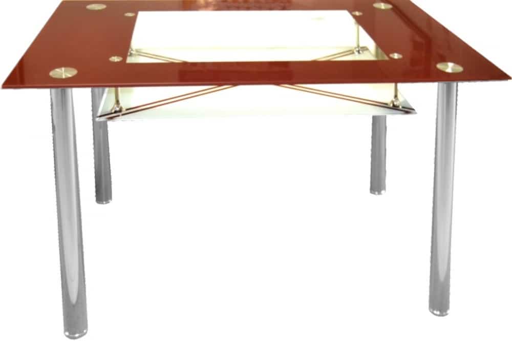 Jídelní stůl Cristal skleněný vínový - FALCO