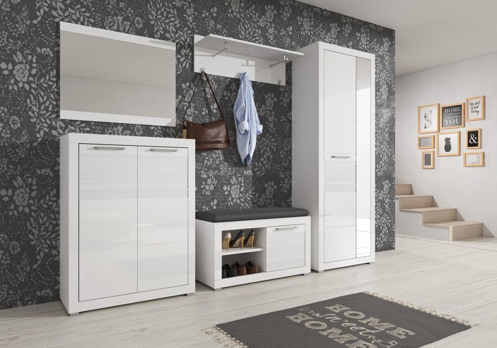 Předsíňová sestava Polárka bílý lesk - FALCO