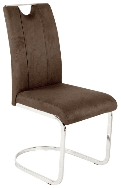Jídelní židle Fabienne, tmavě hnědá látka