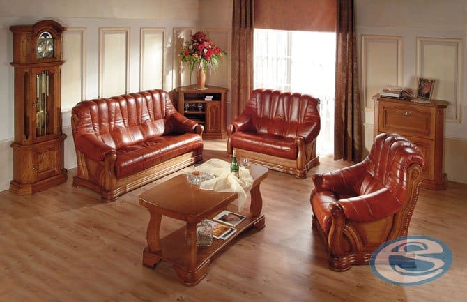 Kožená sedací souprava Fryderyk II 3r+2+1 - PYKA