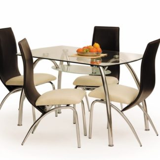 Jídelní set CORWIN BIS béžová / hnědá Halmar