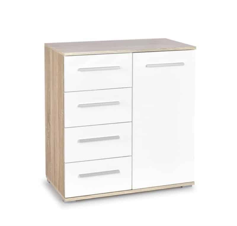 Komoda LIMA KM-2 dub sonoma / bílá Halmar