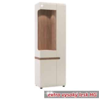 Vitrína LYNATET TYP 01 bílá /dub tmavý truflový Tempo Kondela