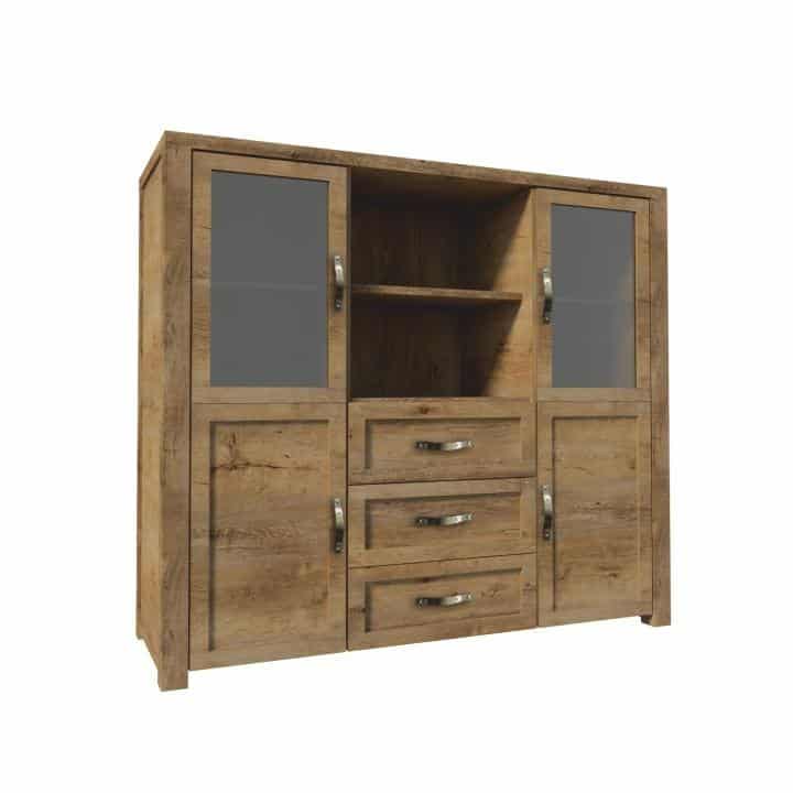 Vitrína s komodou NEVADA K2S dub lefkas Tempo Kondela