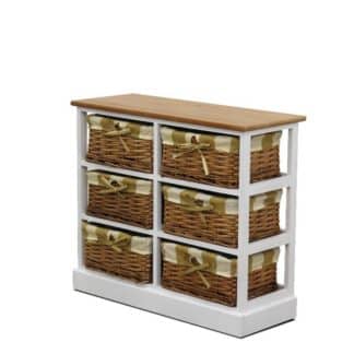 Komoda GINGER 1 bílá / medová Tempo Kondela