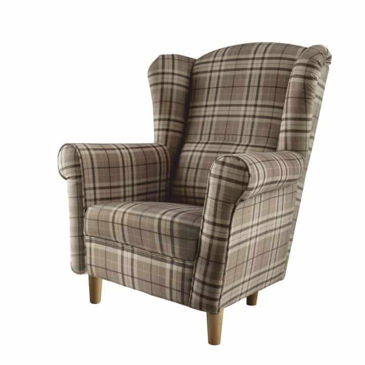 Křeslo CHARLOT Tempo Kondela Hnědé káro