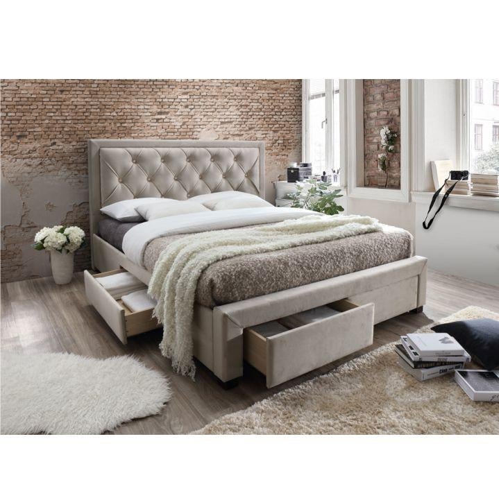 Postel OREA šedohnědá Tempo Kondela 180 x 200 cm