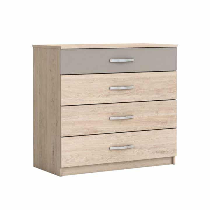 Komoda GRAPHIC 4 dub arizona / šedá Tempo Kondela