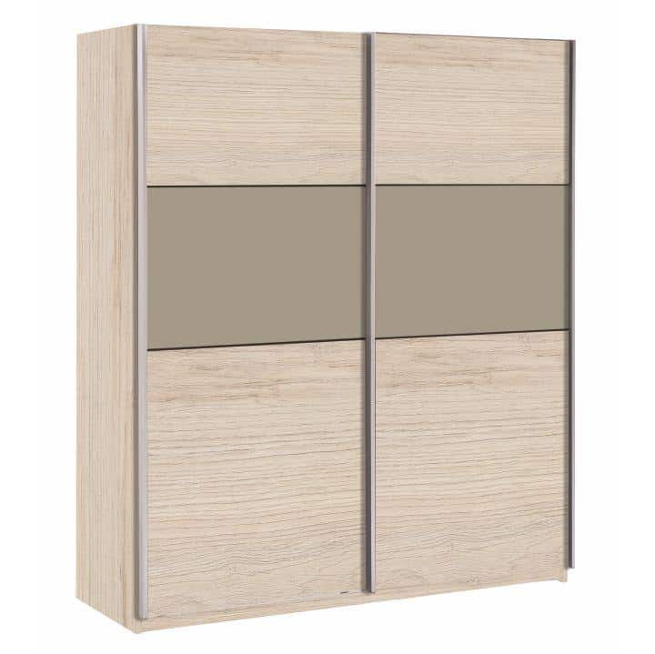 Šatní skříň s posuvnými dveřmi GRAPHIC dub arizona / šedá Tempo Kondela
