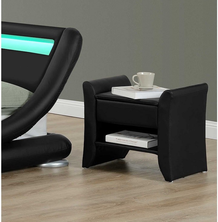 Noční stolek BOLTON černá Tempo Kondela