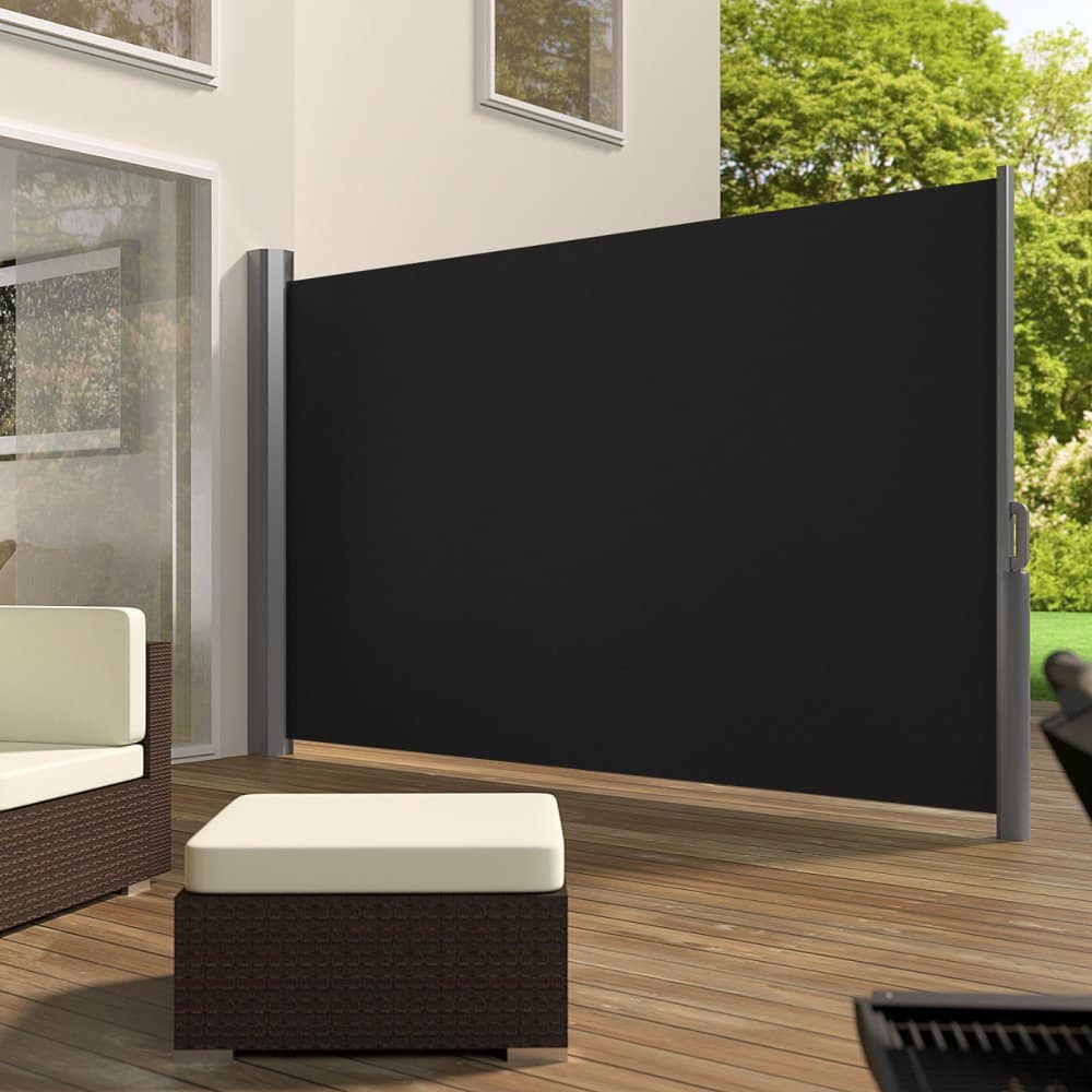 Venkovní zástěna výška 2m délka 3m HT200-3 černá Hometrade