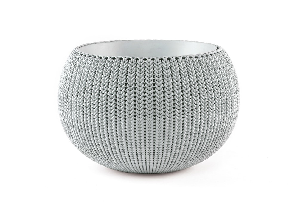 COZIES KNIT - M - květináč - šedá Keter