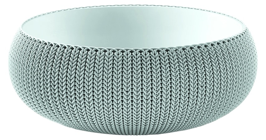 COZIES KNIT - L - květináč - šedá Keter