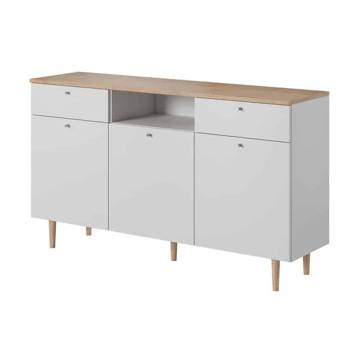 Komoda LAVELI LK150 bílá / buk pískový Tempo Kondela