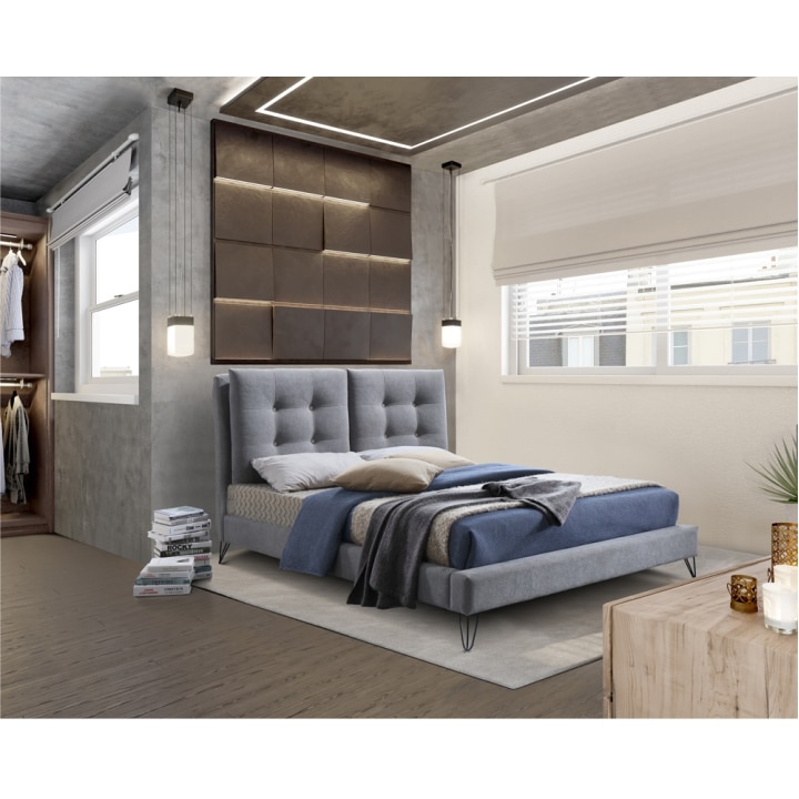 Postel KOLIA šedá Tempo Kondela 180 x 200 cm