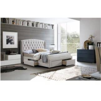 Postel AKANA krémová Tempo Kondela 180 x 200 cm