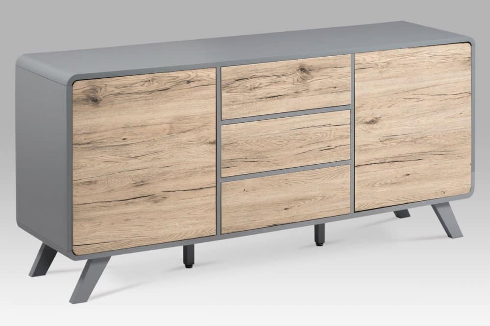 Komoda ASL-652 OAK šedá / dub Autronic